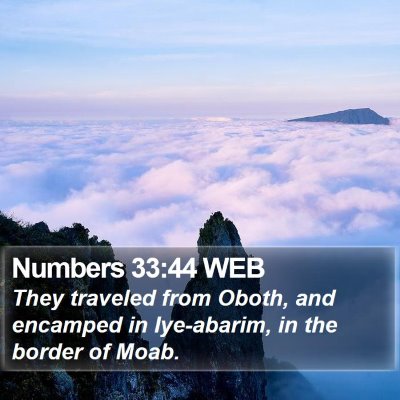 Numbers 33:44 WEB Bible Verse Image