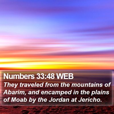 Numbers 33:48 WEB Bible Verse Image
