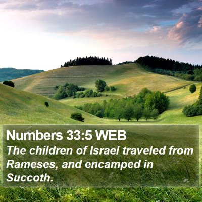Numbers 33:5 WEB Bible Verse Image