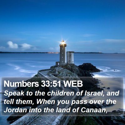 Numbers 33:51 WEB Bible Verse Image