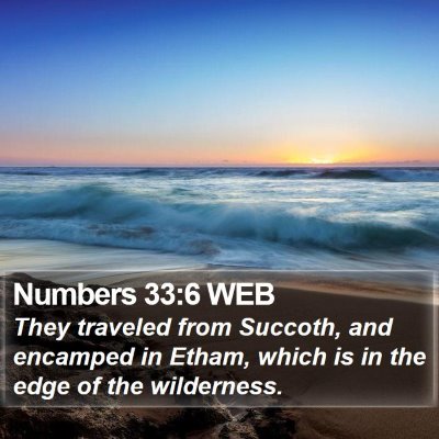 Numbers 33:6 WEB Bible Verse Image