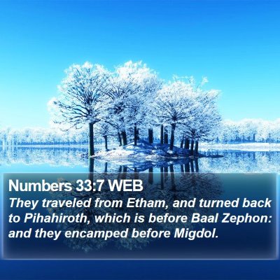 Numbers 33:7 WEB Bible Verse Image