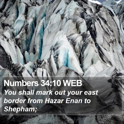 Numbers 34:10 WEB Bible Verse Image