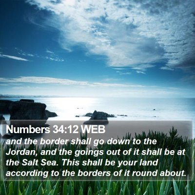 Numbers 34:12 WEB Bible Verse Image