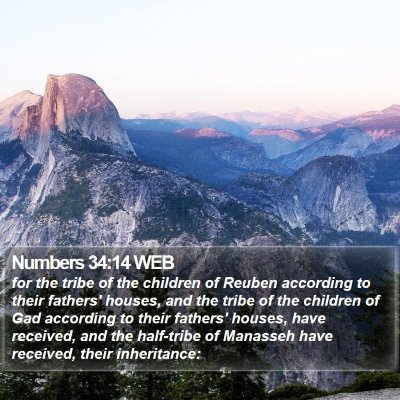 Numbers 34:14 WEB Bible Verse Image