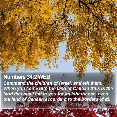 Numbers 34:2 WEB Bible Verse Image