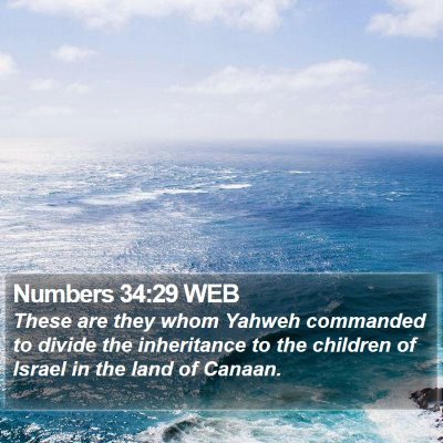 Numbers 34:29 WEB Bible Verse Image