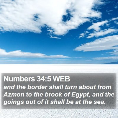 Numbers 34:5 WEB Bible Verse Image