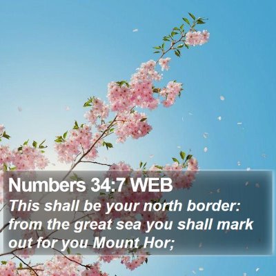 Numbers 34:7 WEB Bible Verse Image