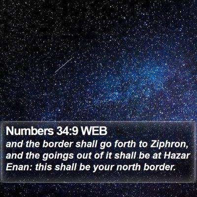 Numbers 34:9 WEB Bible Verse Image