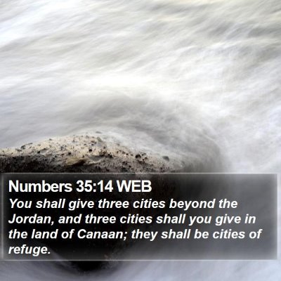 Numbers 35:14 WEB Bible Verse Image
