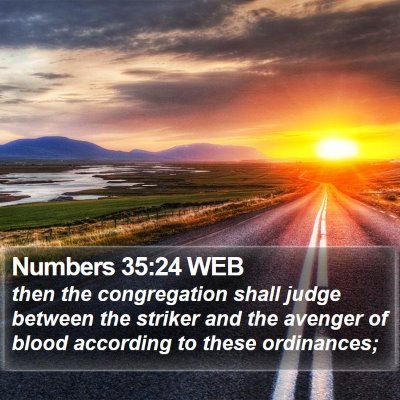 Numbers 35:24 WEB Bible Verse Image