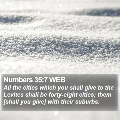 Numbers 35:7 WEB Bible Verse Image