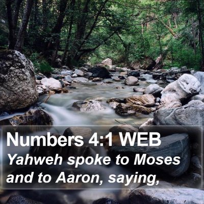 Numbers 4:1 WEB Bible Verse Image
