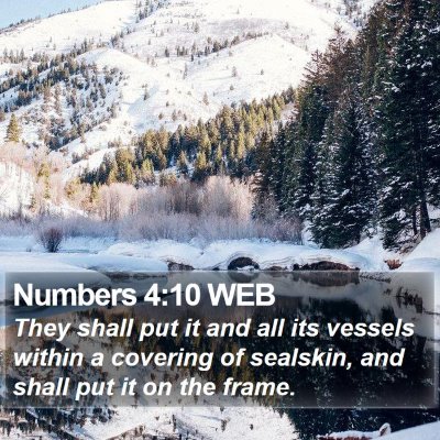 Numbers 4:10 WEB Bible Verse Image