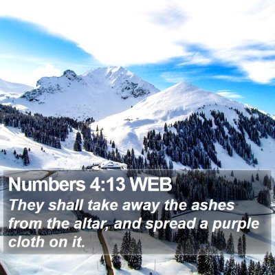 Numbers 4:13 WEB Bible Verse Image