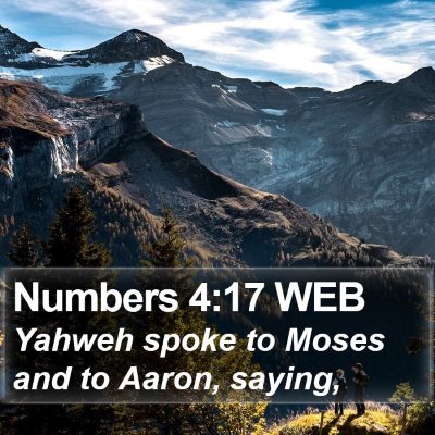 Numbers 4:17 WEB Bible Verse Image