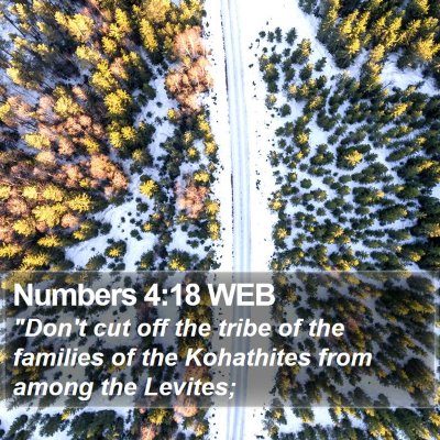 Numbers 4:18 WEB Bible Verse Image