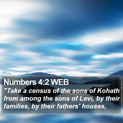 Numbers 4:2 WEB Bible Verse Image