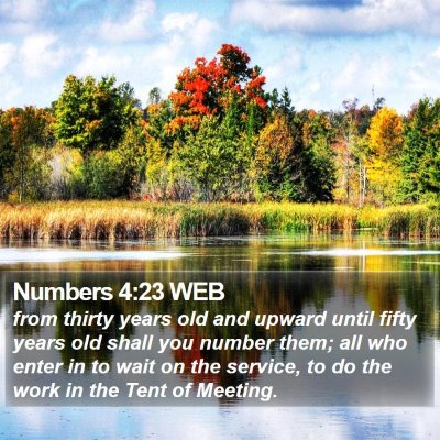 Numbers 4:23 WEB Bible Verse Image