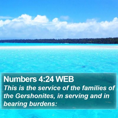 Numbers 4:24 WEB Bible Verse Image
