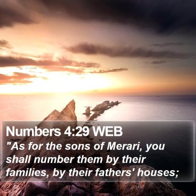 Numbers 4:29 WEB Bible Verse Image