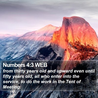 Numbers 4:3 WEB Bible Verse Image