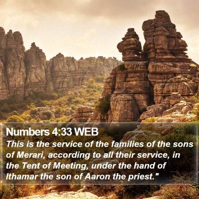 Numbers 4:33 WEB Bible Verse Image