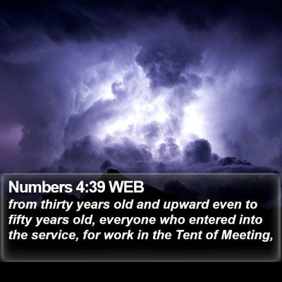 Numbers 4:39 WEB Bible Verse Image