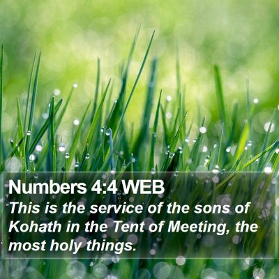Numbers 4:4 WEB Bible Verse Image