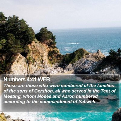 Numbers 4:41 WEB Bible Verse Image