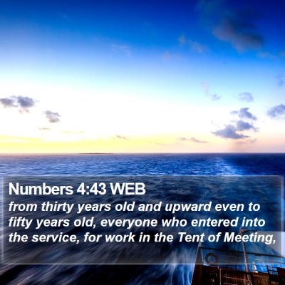 Numbers 4:43 WEB Bible Verse Image
