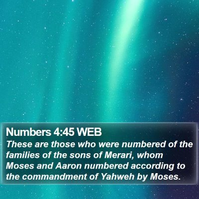 Numbers 4:45 WEB Bible Verse Image