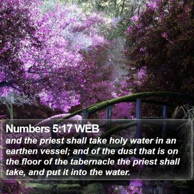 Numbers 5:17 WEB Bible Verse Image