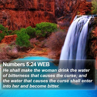 Numbers 5:24 WEB Bible Verse Image