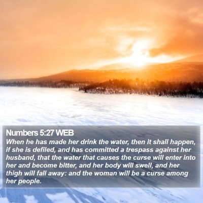 Numbers 5:27 WEB Bible Verse Image