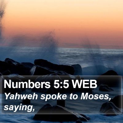 Numbers 5:5 WEB Bible Verse Image
