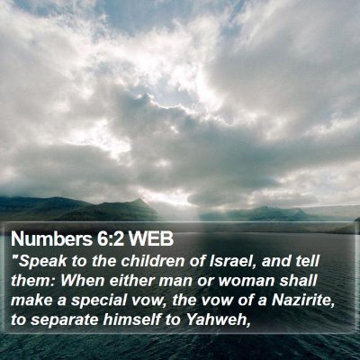 Numbers 6:2 WEB Bible Verse Image
