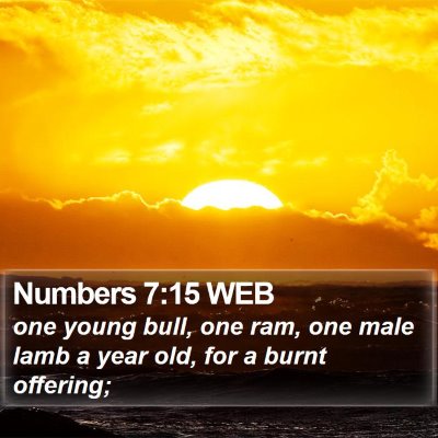 Numbers 7:15 WEB Bible Verse Image