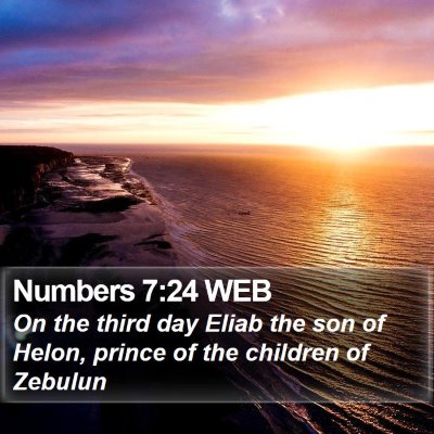 Numbers 7:24 WEB Bible Verse Image