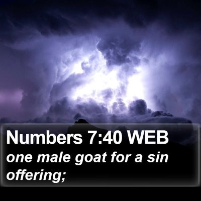 Numbers 7:40 WEB Bible Verse Image