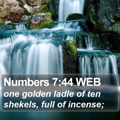 Numbers 7:44 WEB Bible Verse Image