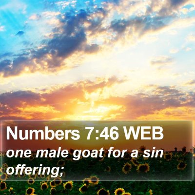 Numbers 7:46 WEB Bible Verse Image