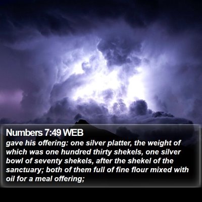 Numbers 7:49 WEB Bible Verse Image
