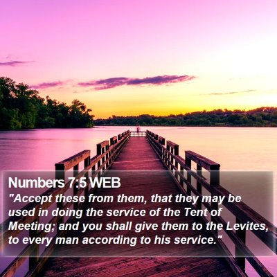 Numbers 7:5 WEB Bible Verse Image
