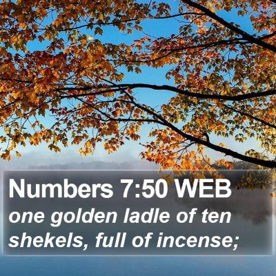 Numbers 7:50 WEB Bible Verse Image