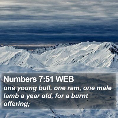 Numbers 7:51 WEB Bible Verse Image