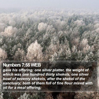Numbers 7:55 WEB Bible Verse Image