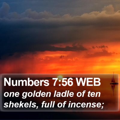 Numbers 7:56 WEB Bible Verse Image