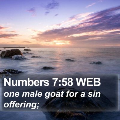 Numbers 7:58 WEB Bible Verse Image